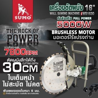 เครื่องตัดผนัง 16 นิ้ว รุ่น WS1630 SUMO ตัดผนังได้ลึกถึง 30 ซม. 