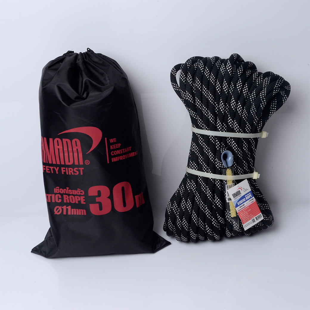 เชือกโรยตัว 11 มม. สีดำ-ขาว ยาว 30 เมตร YAMADA